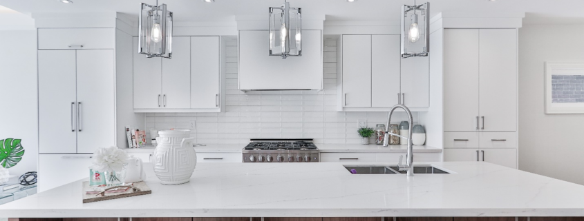 A kitchen with modern designer furniture, Watford