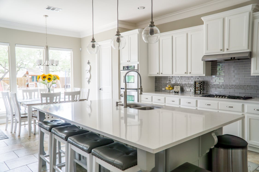 kitchen and dining space