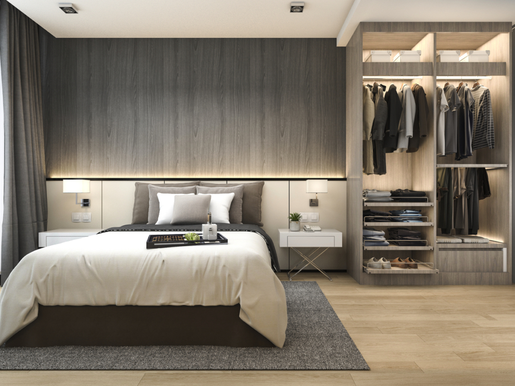 Bespoke bedroom furniture in Kensington.